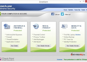 software - ZoneAlarm Extreme Security 2016 14.2.255.000 screenshot