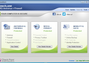 software - ZoneAlarm Pro Antivirus + Firewall  2015 13.4.261.000 screenshot
