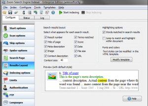 software - Zoom Search Engine Free Edition 7.1.1022 screenshot