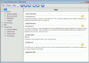 software - ZZEE PHPExe 2.6.0 screenshot